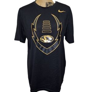 Nike Dri-fit Missouri Tigers Black Silky Logo Tee Men LARGE Short Sleeve Fandom